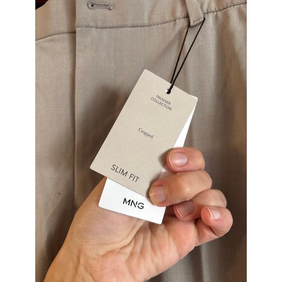 NWT Mango MNG Men’s Bologna Slim Fit Cropped Comfort Stretch Pants Size 36 - Picture 7 of 7